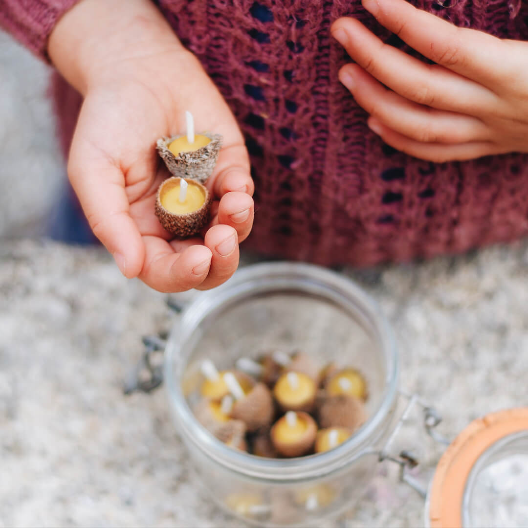 Seasonal Acorn Candles