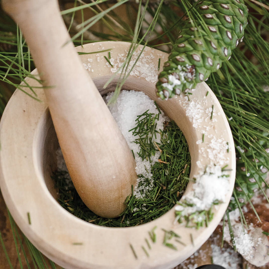 Pine Bath Salts for Natural Stress Relief